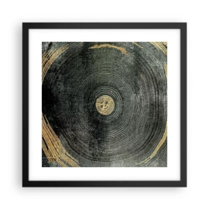 Pôster com moldura preta - Mudança e persistência - 40x40 cm