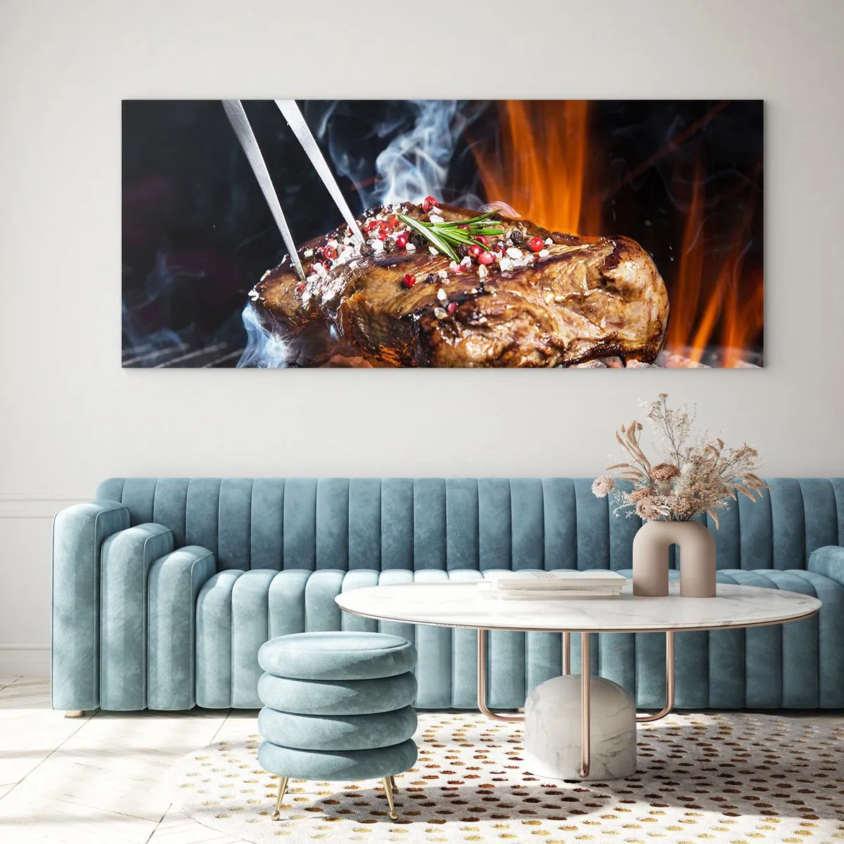 Quadro em vidro - Suculenta e de bom cheiro - 100x40 cm