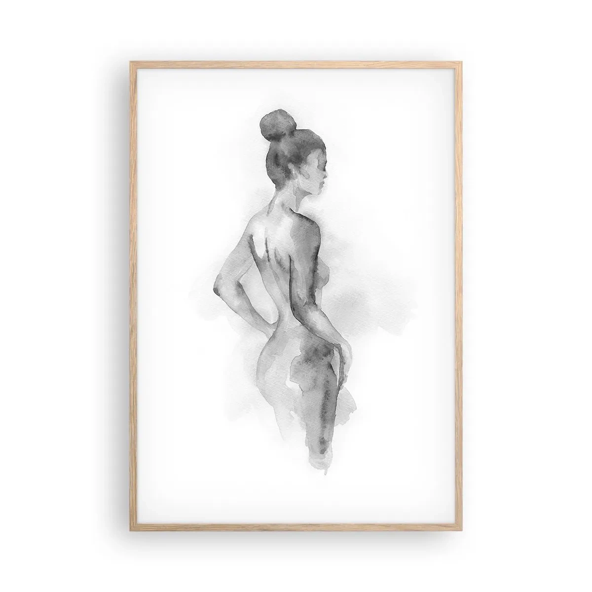 Pôster com moldura de carvalho claro - Linda como uma pintura - 70x100 cm