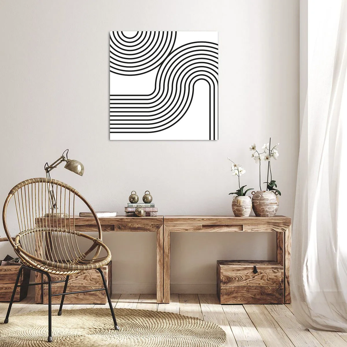 Quadro em tela - Na curva - 60x60 cm