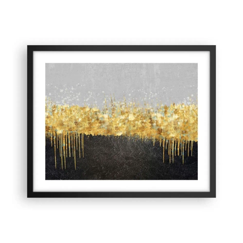 Pôster com moldura preta - Para dentro e para cima - 50x40 cm