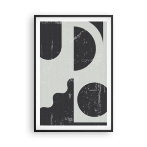 Pôster com moldura preta - Composição acima e abaixo - 61x91 cm