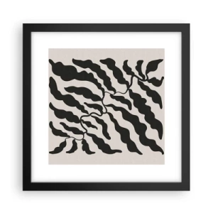 Pôster com moldura preta - A natureza da praça - 30x30 cm