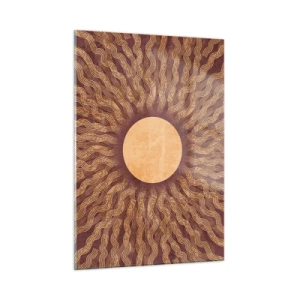 Quadro em vidro - Ícone do sol - 50x70 cm