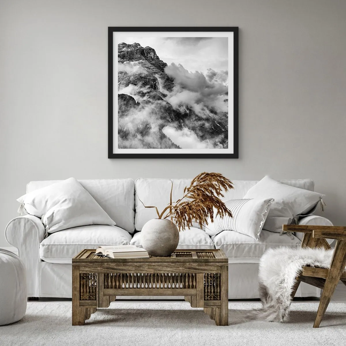 Pôster com moldura preta - Bonitas e cruéis - 50x50 cm