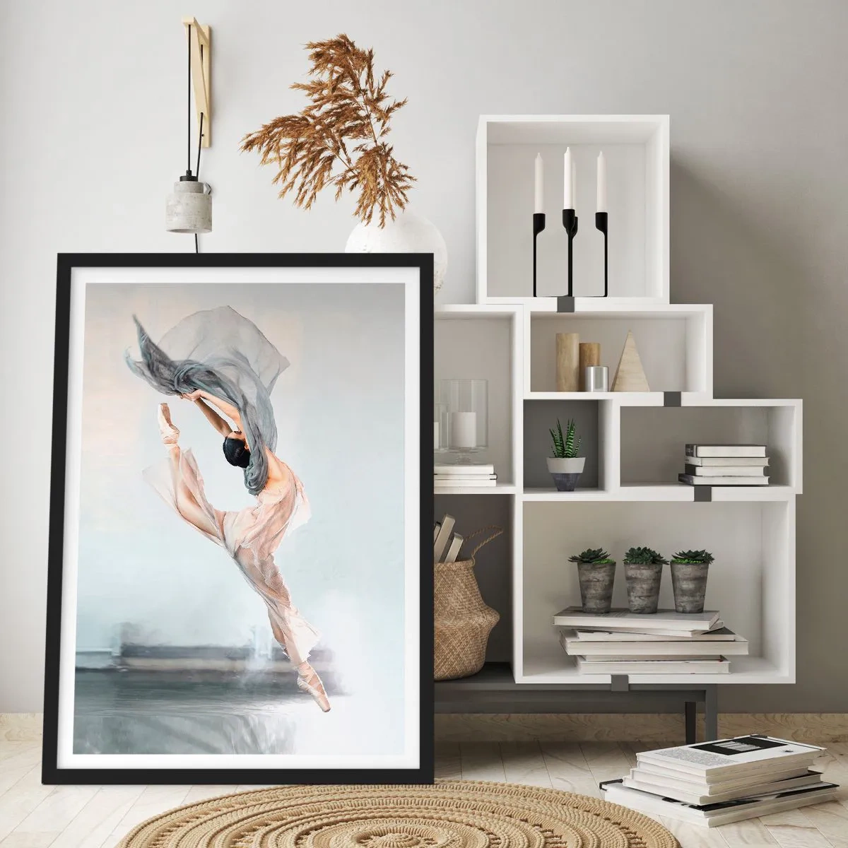 Pôster com moldura preta - Na exultação da dança - 61x91 cm