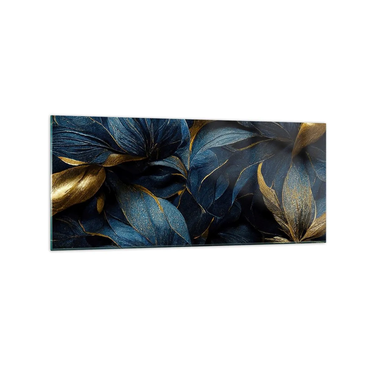 Quadro em vidro - Forrado com ouro - 120x50 cm