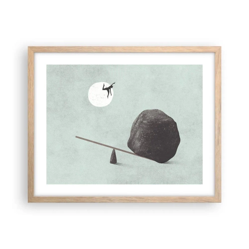 Pôster com moldura de carvalho claro - Um sonho tornado realidade - 50x40 cm