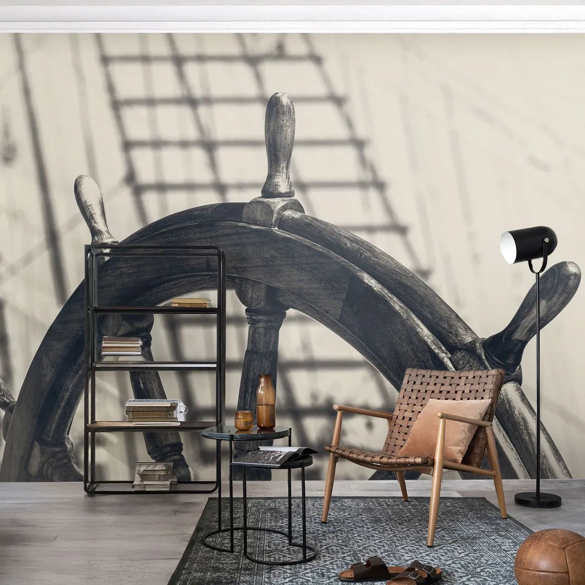 Papel de Parede Premium Canvas - Contos do mar - Náutico, navegação, Volante - 200x140 cm