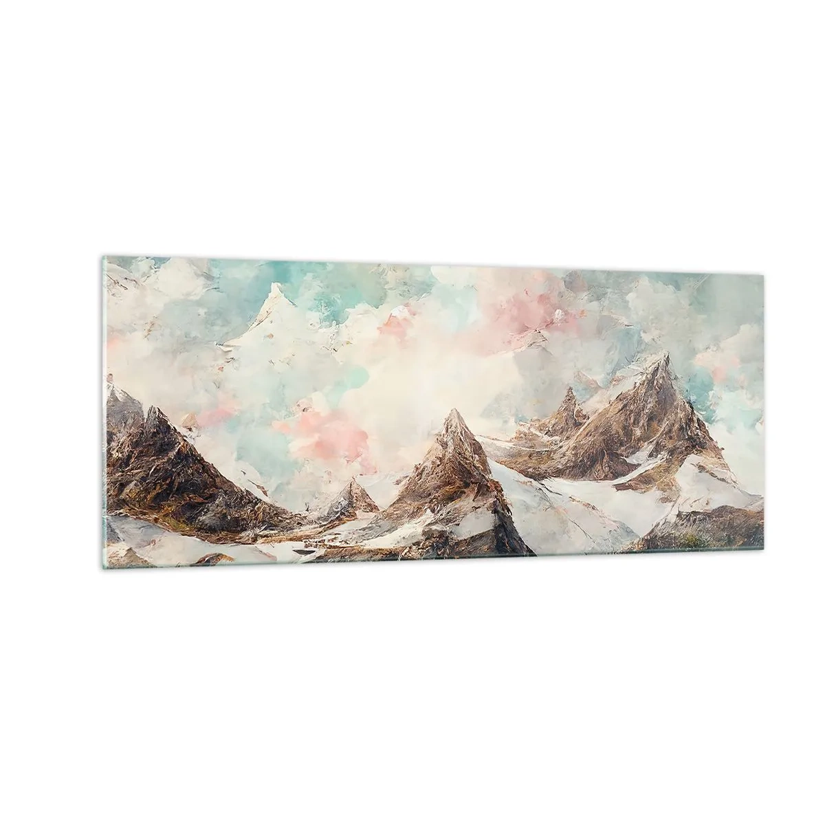 Quadro em vidro - Lâminas de rocha - 100x40 cm
