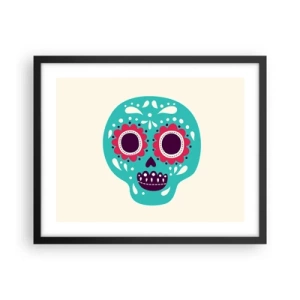 Pôster com moldura preta - Vida – diversão até a morte - 50x40 cm