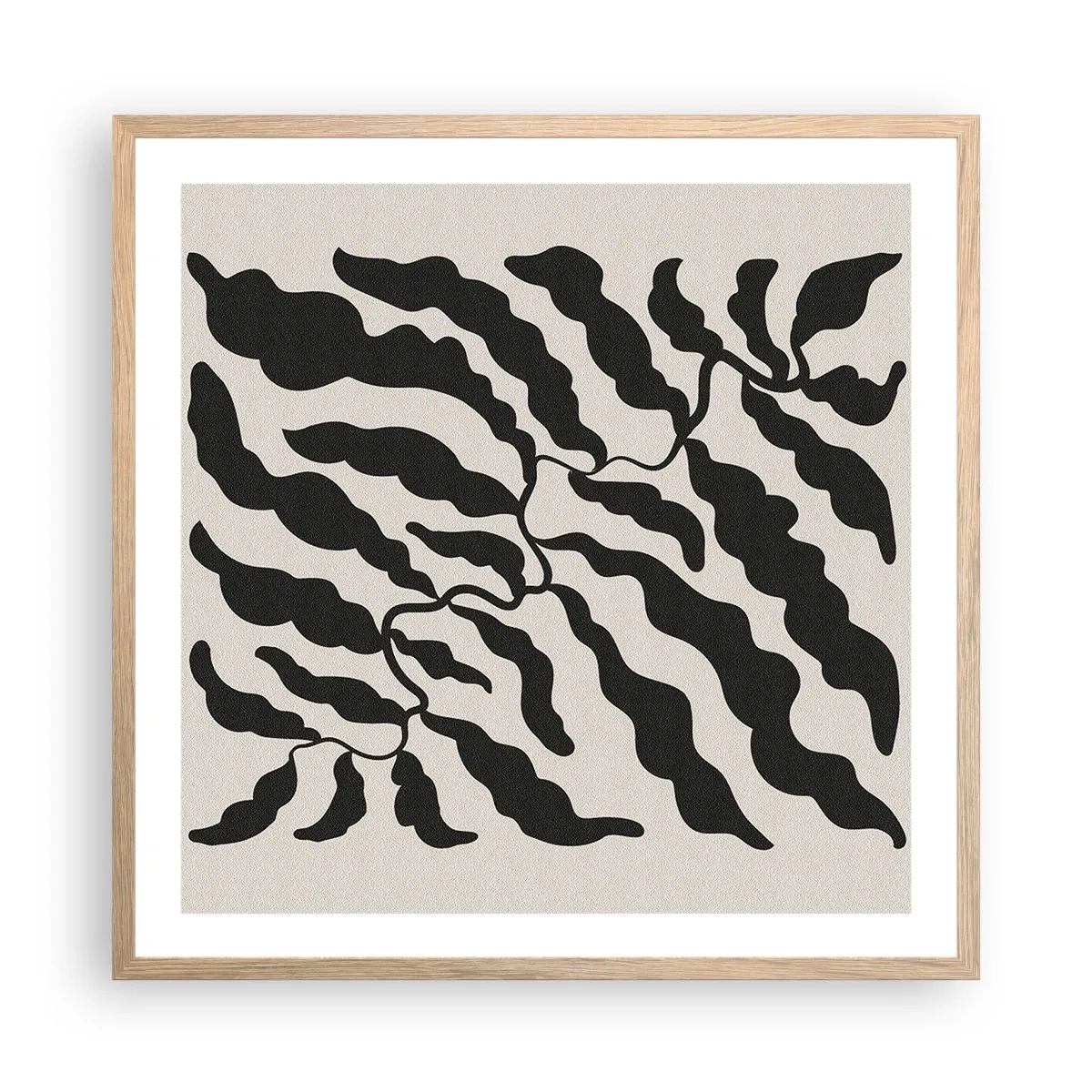 Pôster com moldura de carvalho claro - A natureza da praça - 60x60 cm