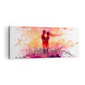 Quadro em tela - Um coração! Eu não preciso de tão pouco... - 100x40 cm