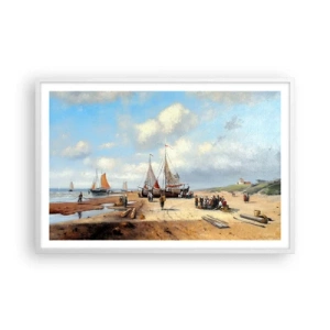 Pôster em moldura branca - Pós-caça bem-sucedida - 91x61 cm