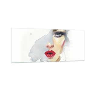 Quadro em vidro - Reflexão numa gota de água - 100x40 cm