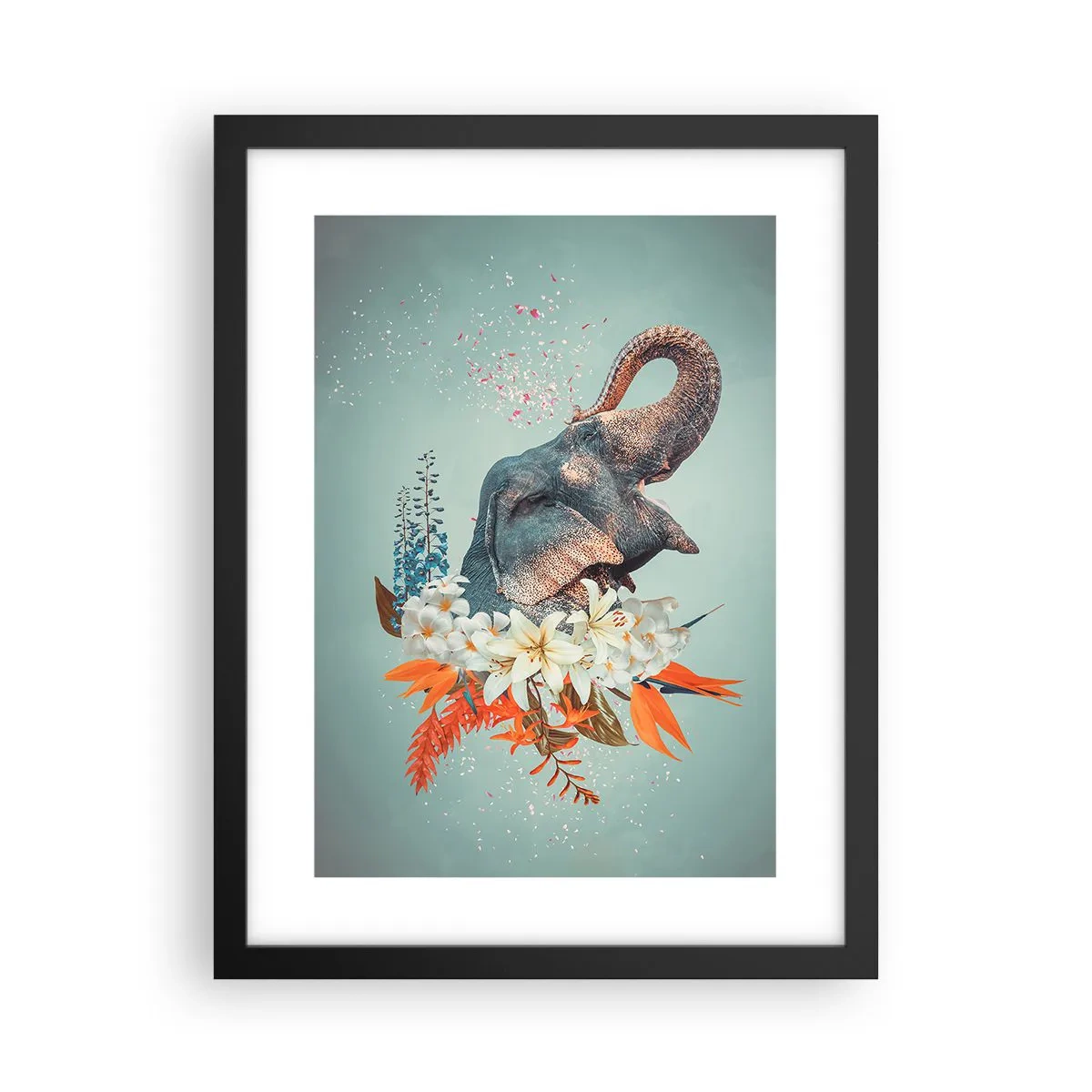 Pôster com moldura preta - Um rugido de alegria - 30x40 cm
