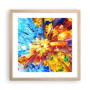 Pôster com moldura de carvalho claro - In medias res - 40x40 cm