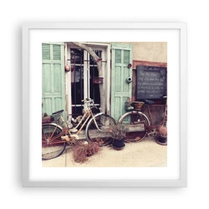 Pôster em moldura branca - Viva a província - 40x40 cm