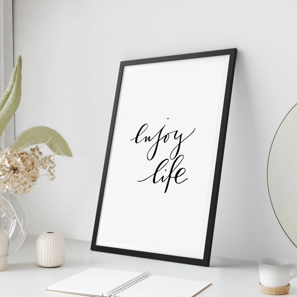 Pôster com moldura preta - Nada mais... - 40x50 cm