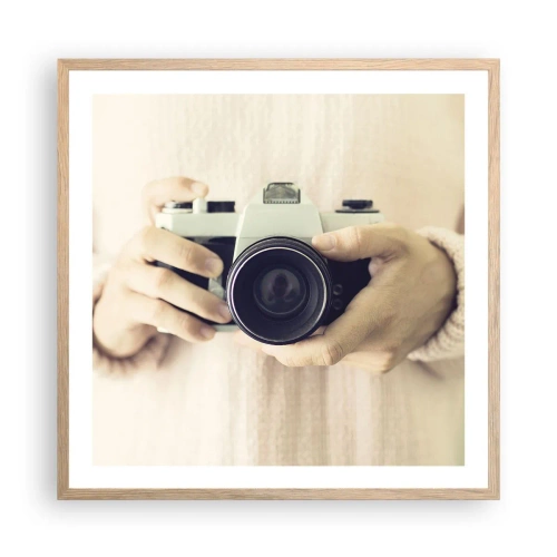 Pôster com moldura de carvalho claro - Para ver mais... - 60x60 cm