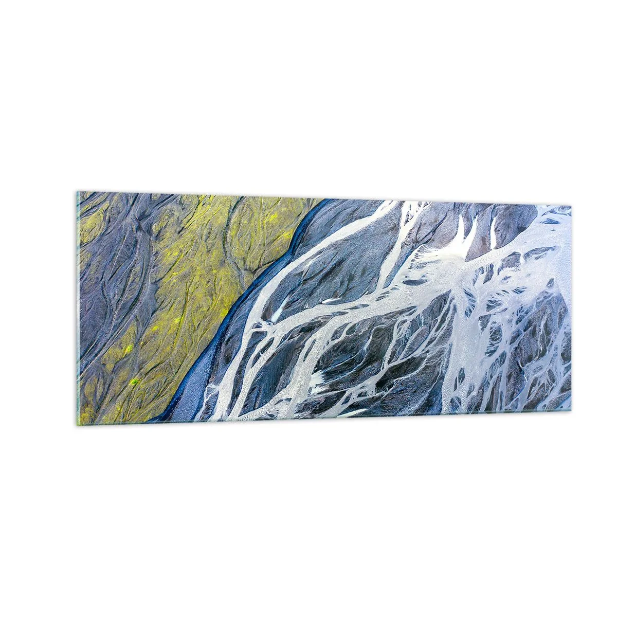Quadro em vidro - Pinturas rupestres da natureza - 100x40 cm