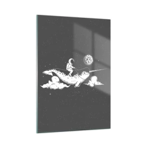 Quadro em vidro - Cavaleiro Espacial - 50x70 cm