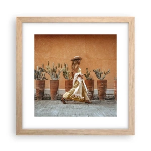 Pôster com moldura de carvalho claro - Estilo hippie - 30x30 cm