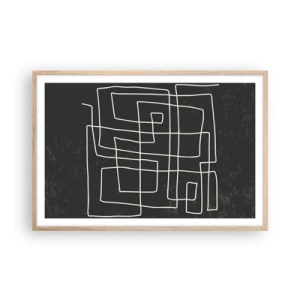 Pôster com moldura de carvalho claro - Não é tão simples - 91x61 cm