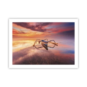 Pôster - A calma de uma noite tropical - 70x50 cm