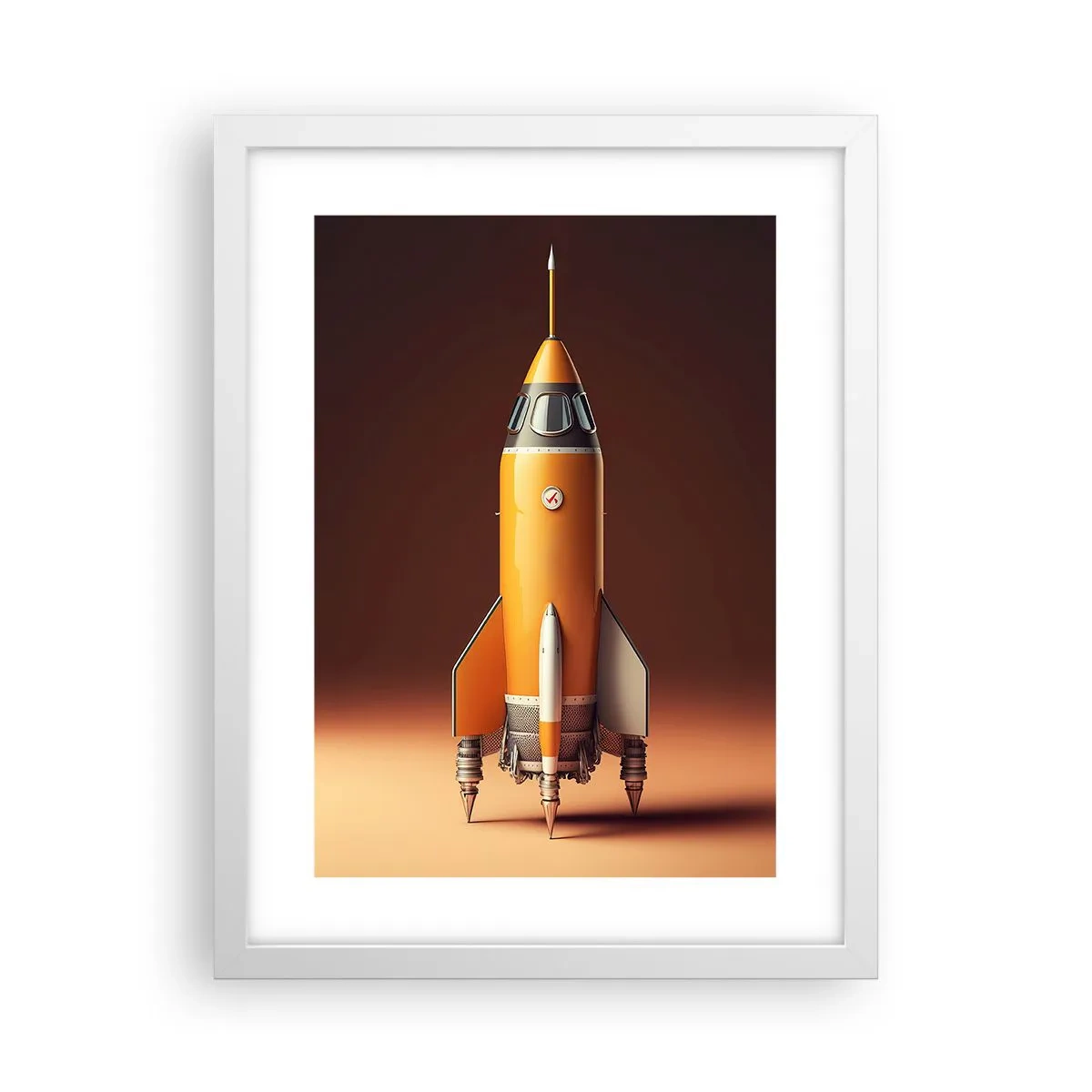 Pôster em moldura branca - Tudo começa com um sonho - 30x40 cm