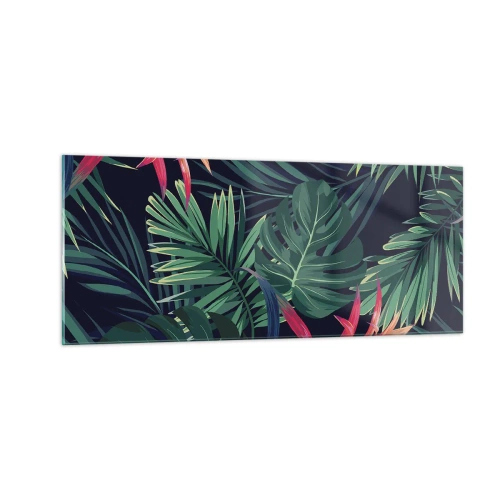 Quadro em vidro - Queimar em verde - 100x40 cm