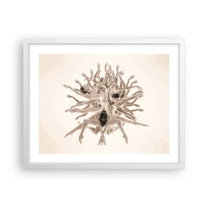 Pôster em moldura branca - Florescendo na dança - 50x40 cm