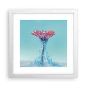 Pôster em moldura branca - Num abraço revigorante - 30x30 cm