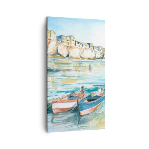 Quadro em tela - Paisagem em azul - 45x80 cm