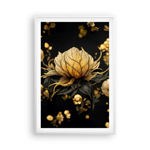 Pôster em moldura branca - Fragilidade sutil - 61x91 cm