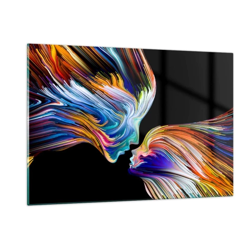 Quadro em vidro - Fusão de energia e luz - 120x80 cm