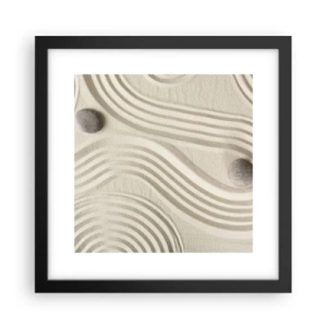 Pôster com moldura preta - Um toque de calor - 30x30 cm