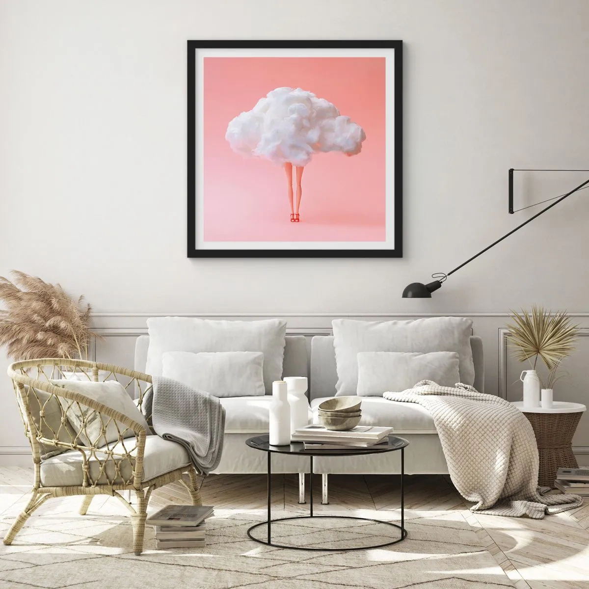 Pôster com moldura preta - Doce promessa - 50x50 cm