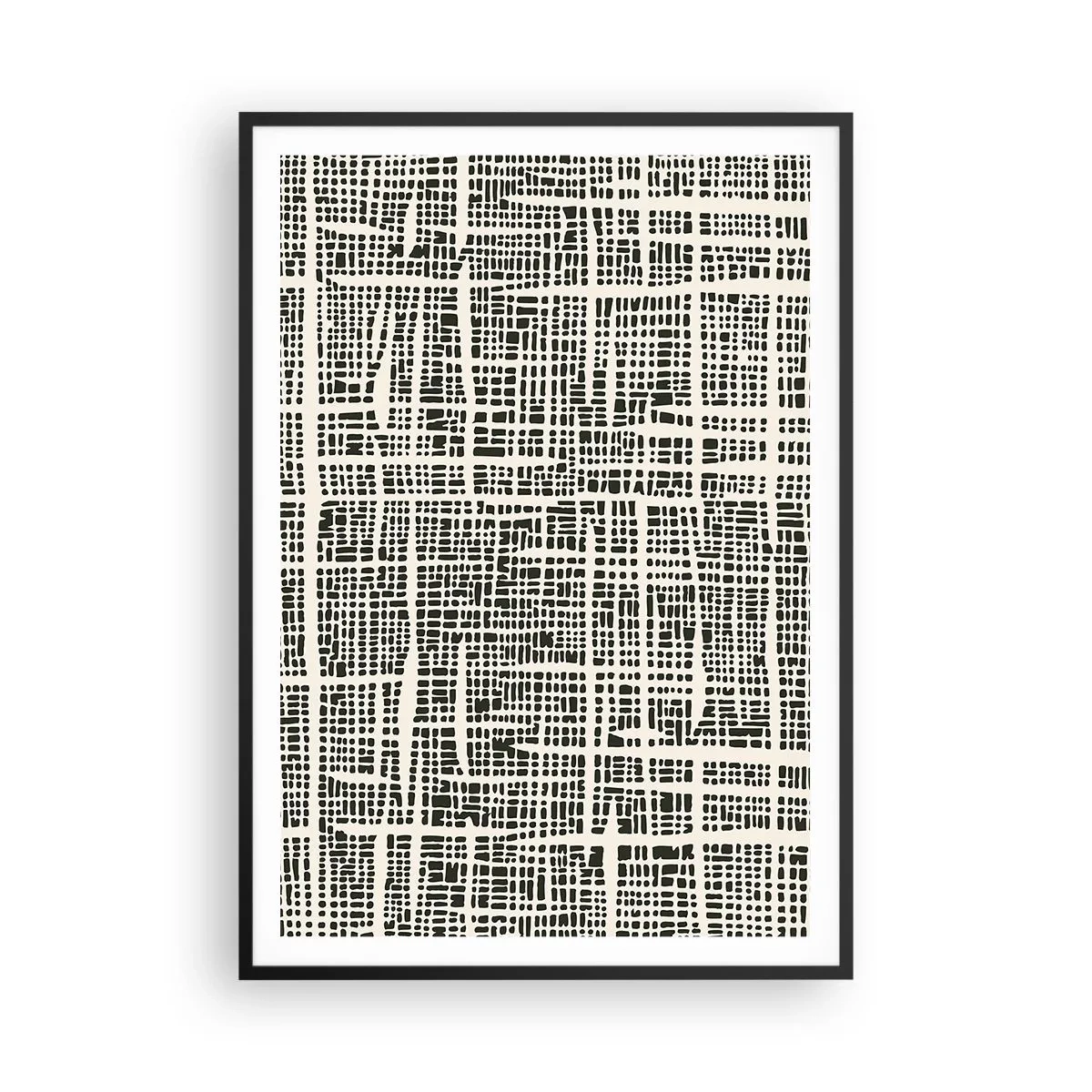 Pôster com moldura preta - Uma composição tecida - 70x100 cm