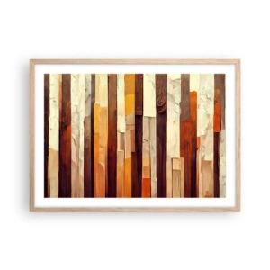 Pôster com moldura de carvalho claro - Hino das árvores da floresta - 70x50 cm