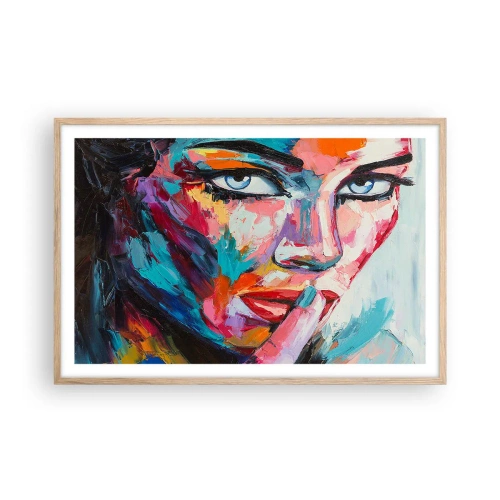 Pôster com moldura de carvalho claro - O nosso primeiro segredo - 91x61 cm