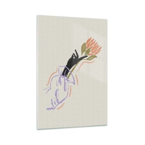 Quadro em vidro - Toque fraterno - 70x100 cm