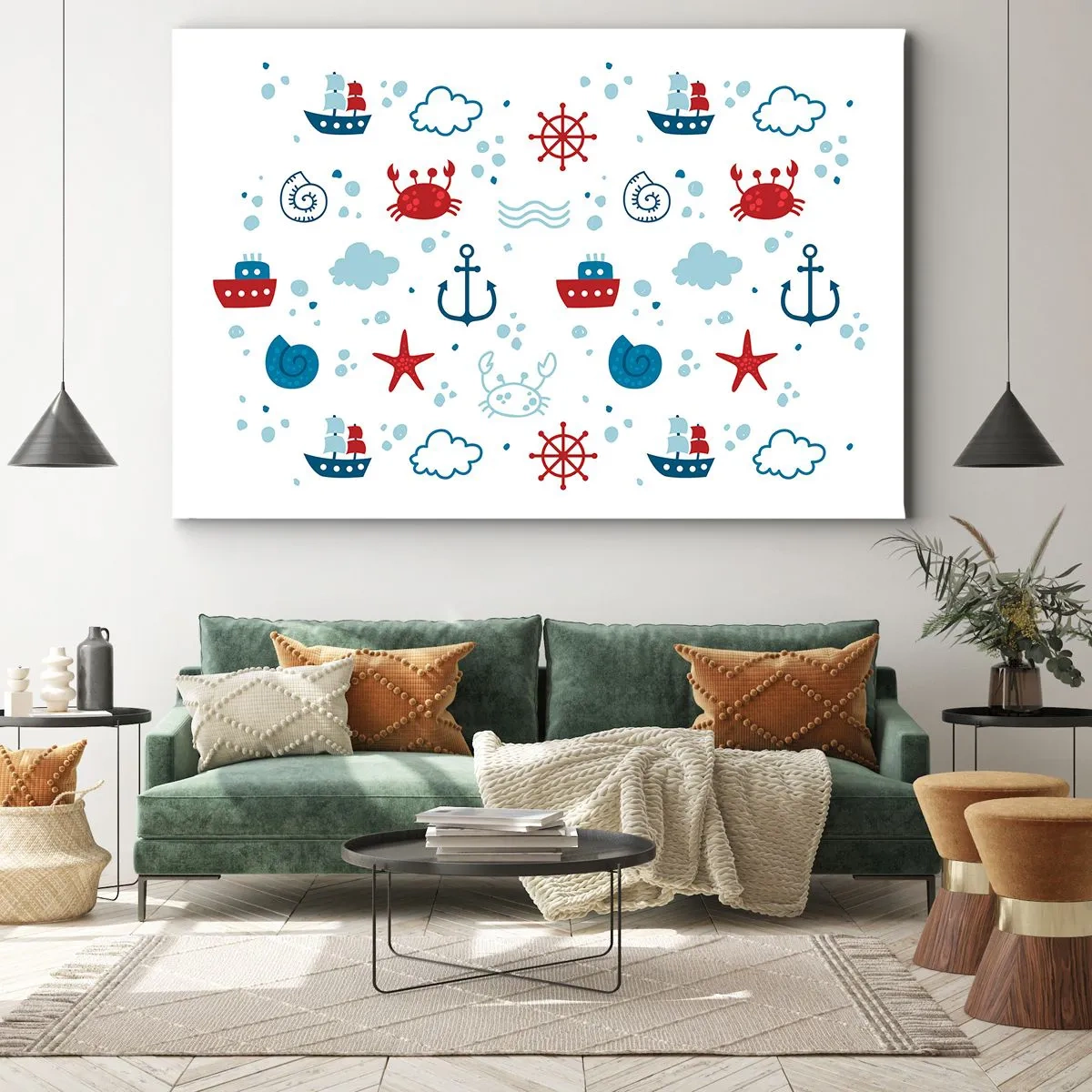 Quadro em tela - Conto de fadas do mar - 100x70 cm