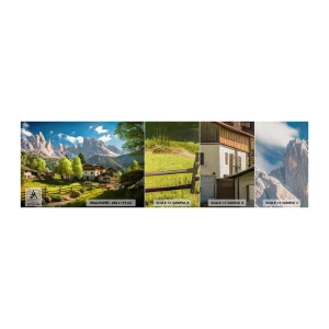 Amostra de papel de parede Premium Canvas - Idílio alpino - Montanhas, Paisagem, Alpes - 100x30 cm