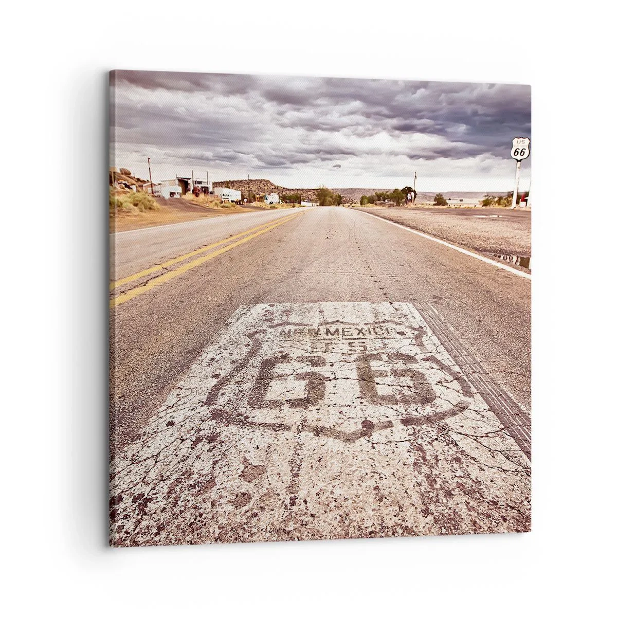 Quadro em tela - Mother Road - uma lenda americana - 60x60 cm