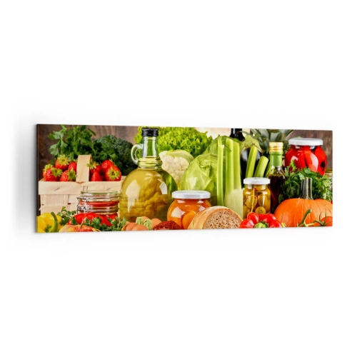 Quadro em tela - Defumados, cozidos, em conserva - 160x50 cm