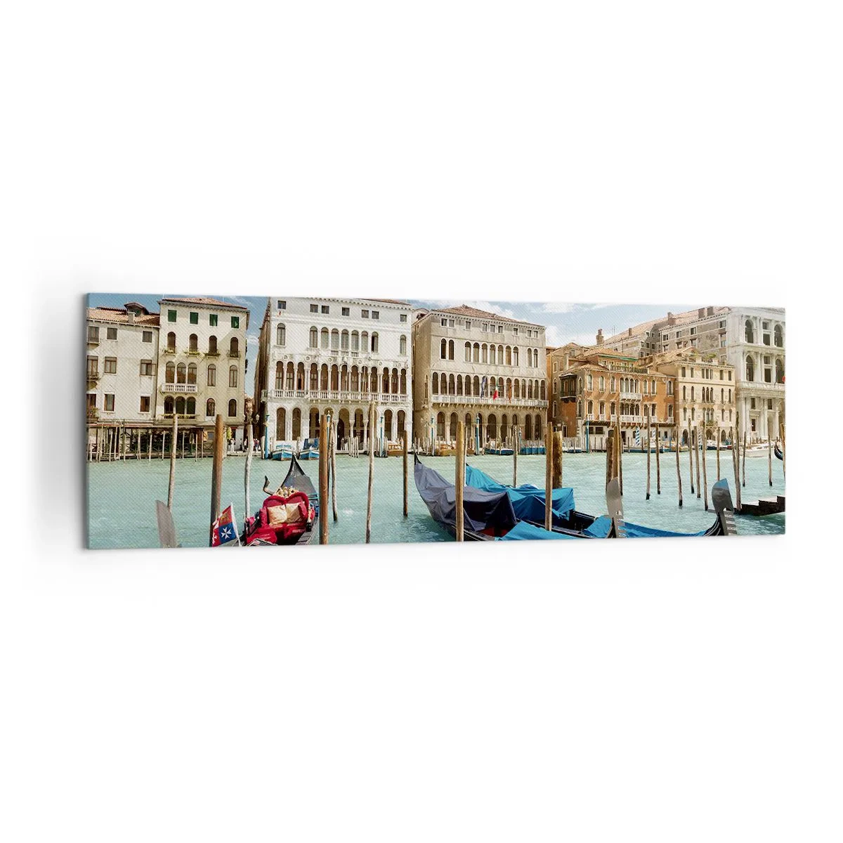 Quadro em tela - Palácios em azul - 160x50 cm