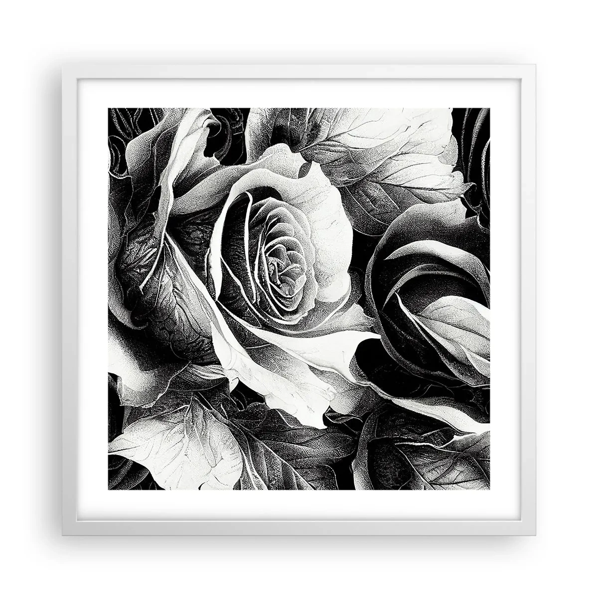 Pôster em moldura branca - Sempre uma rainha - 50x50 cm