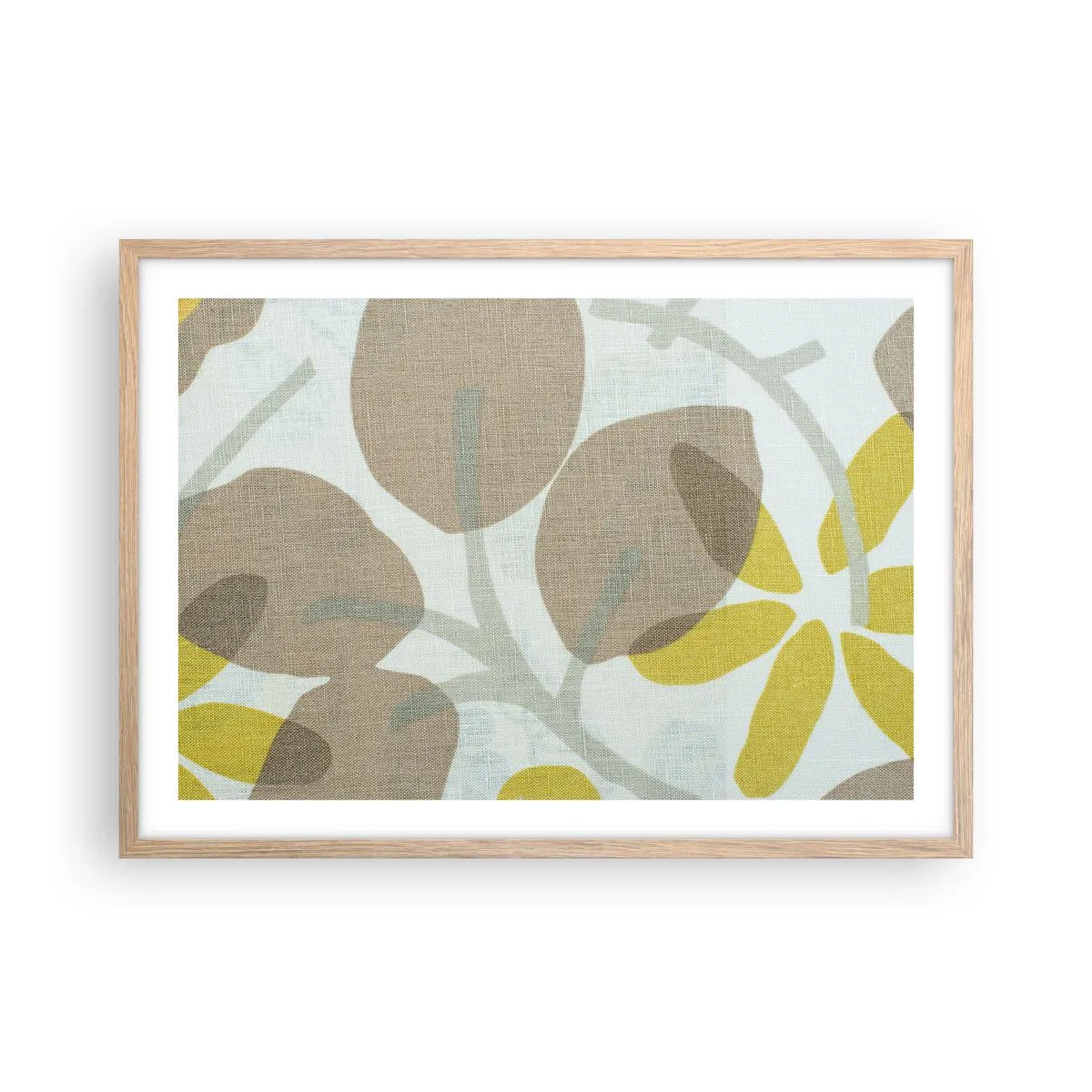 Pôster com moldura de carvalho claro - Composição a pleno sol - 70x50 cm