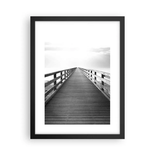 Pôster com moldura preta - Para longe... - 30x40 cm